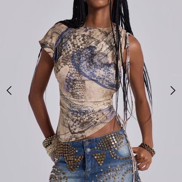 Jaded, London nuka asymmetric drape top nwt size 8 THIS COSTS $95 RIGHT NOW !! - Picture 1 of 8